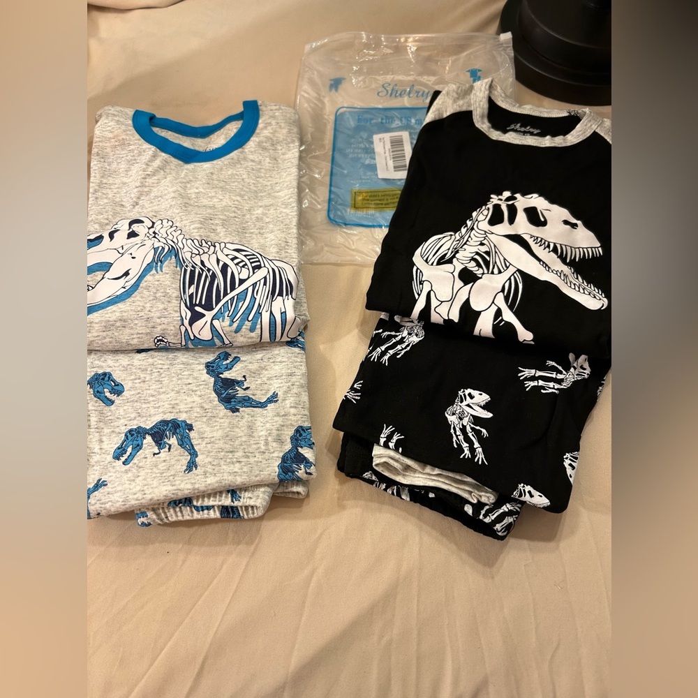 Shelry Dinosaur Revolution Pajamas Long Sleeves Two-Piece Cotton Boys 12-2 Sets